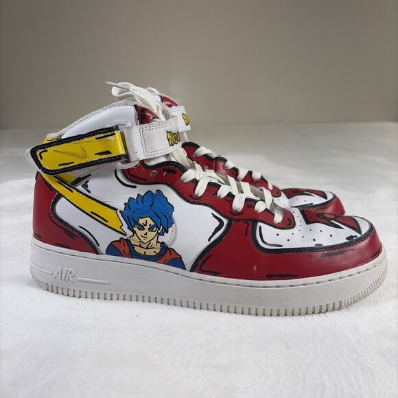 Nike Dragon Ball Z Goku Custom Hand Painted Air Force 1 Mid Men\'s US 12 Charity main image 10